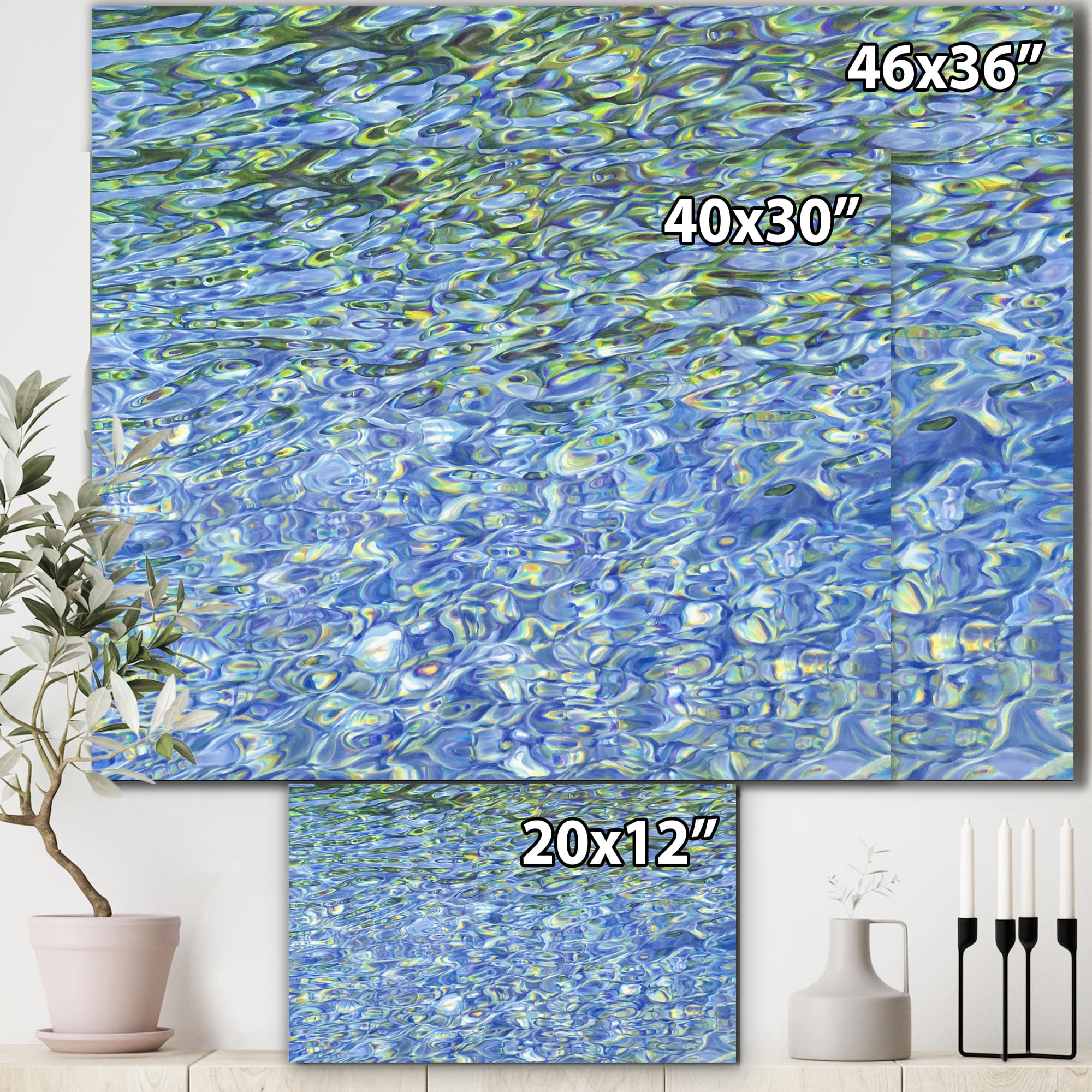 Designart - Sunny Water With Transparent Waves Reflecting Gentle Sunshine II